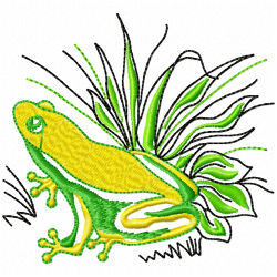 Frogs Embroidery Design 7